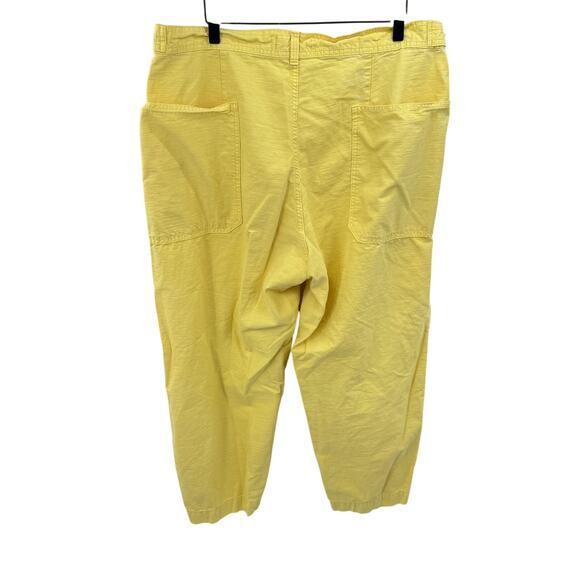 Everlane Fatigue Barrel Pants Size 16 Butter Yellow Spring Summer Linen Blend - Picture 4 of 8